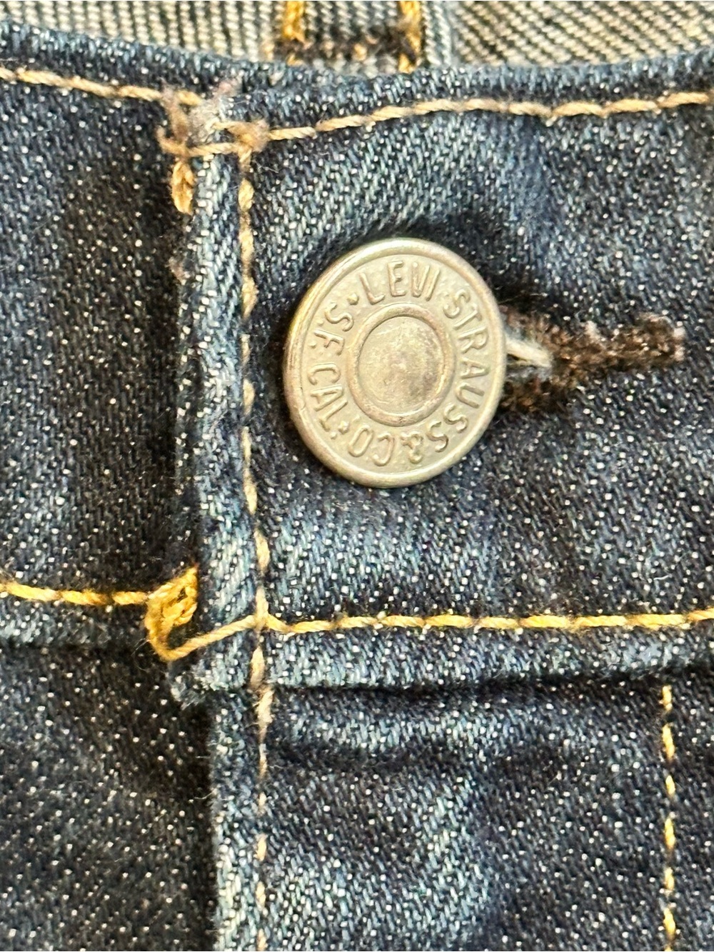 Levi's 513 Slim Straight Jeans Men's 34x33 (Tag 34x34) Dark Indigo Stretch 2014 - Picture 6 of 11